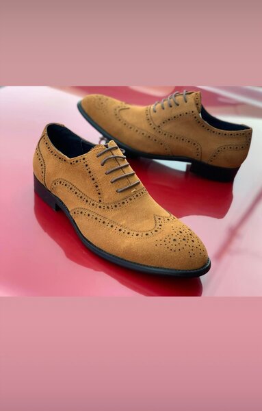 Pure leather smart sued shoes