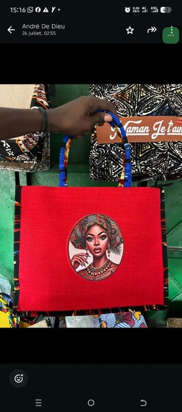 Sac en toile imprimé africain