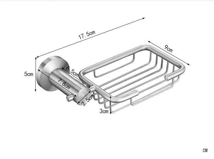 Porte-savon mural en acier inoxydable