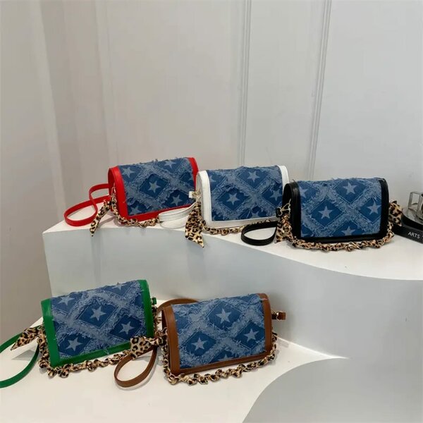 Sac bandoulière en jean tendance