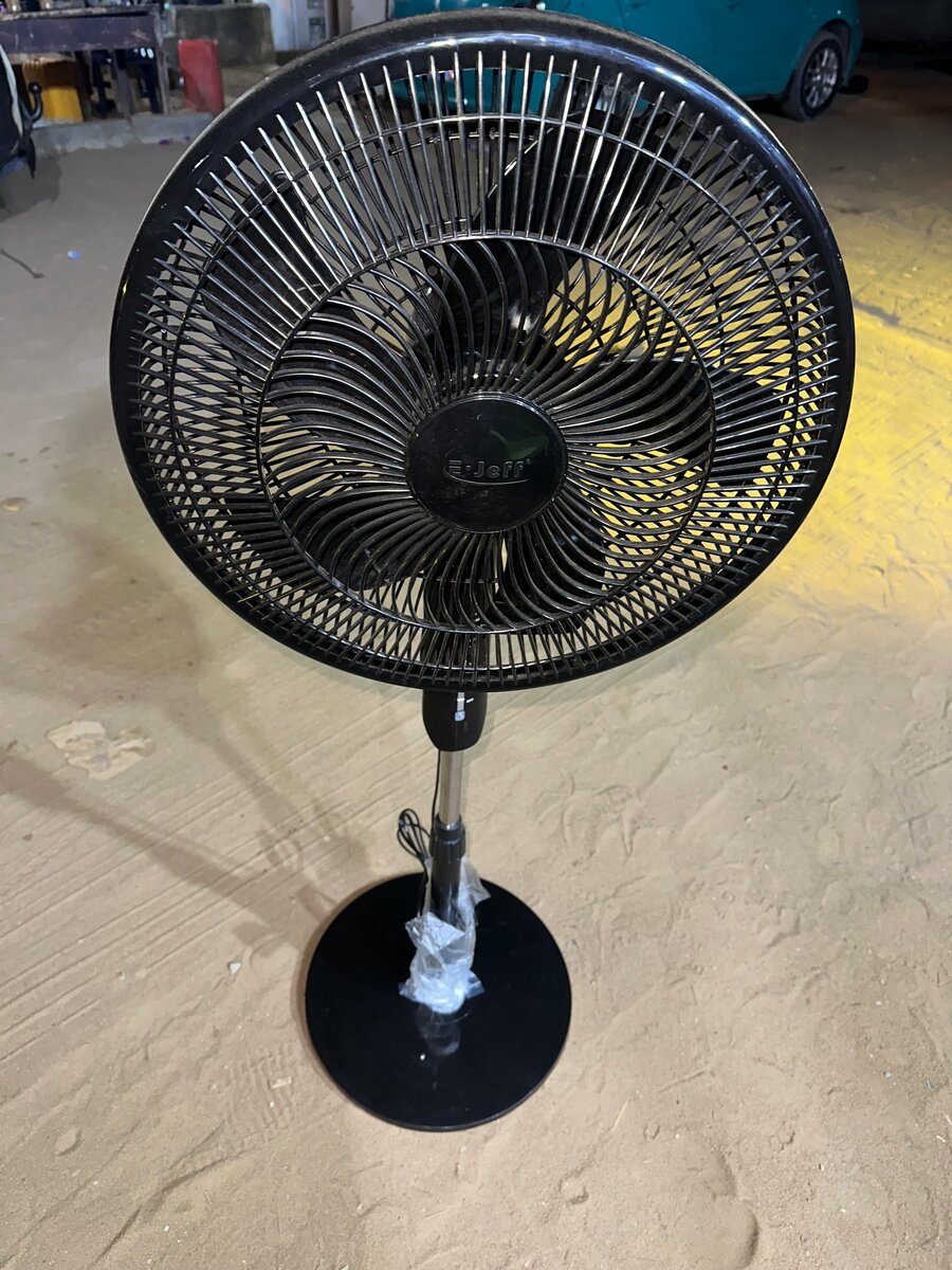 Ventilateur sur pied noir robuste