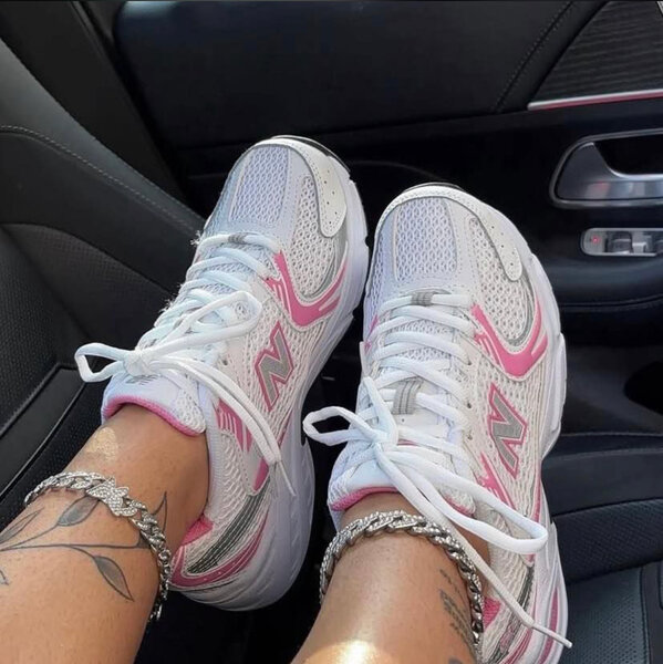 Baskets Femme Blanc et Rose