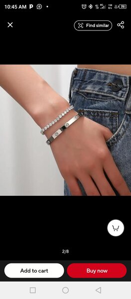 Catier and tennis bracelet