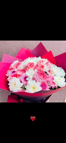 Bouquet de fleurs roses