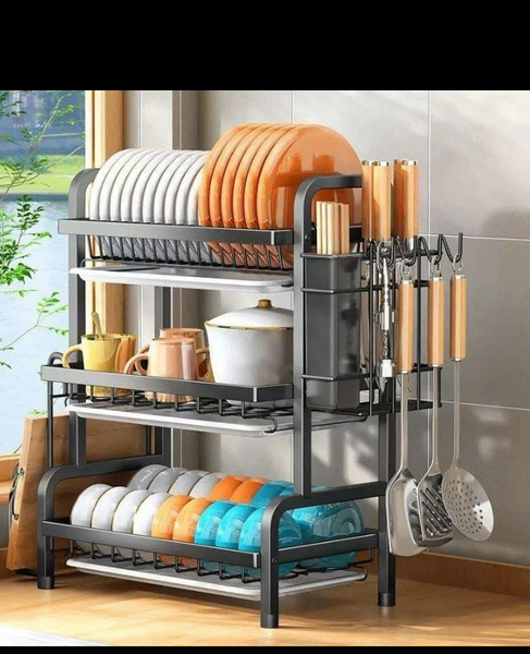 Égouttoir Vaisselle 3 Niveaux Acier