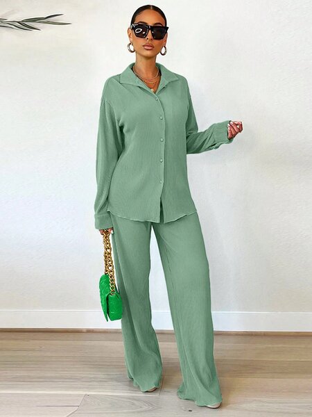 Ensemble élégant vert clair