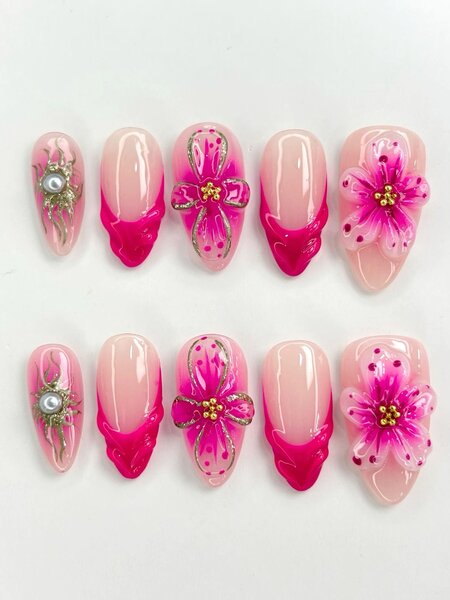 Ongles Décoratifs Fleuris