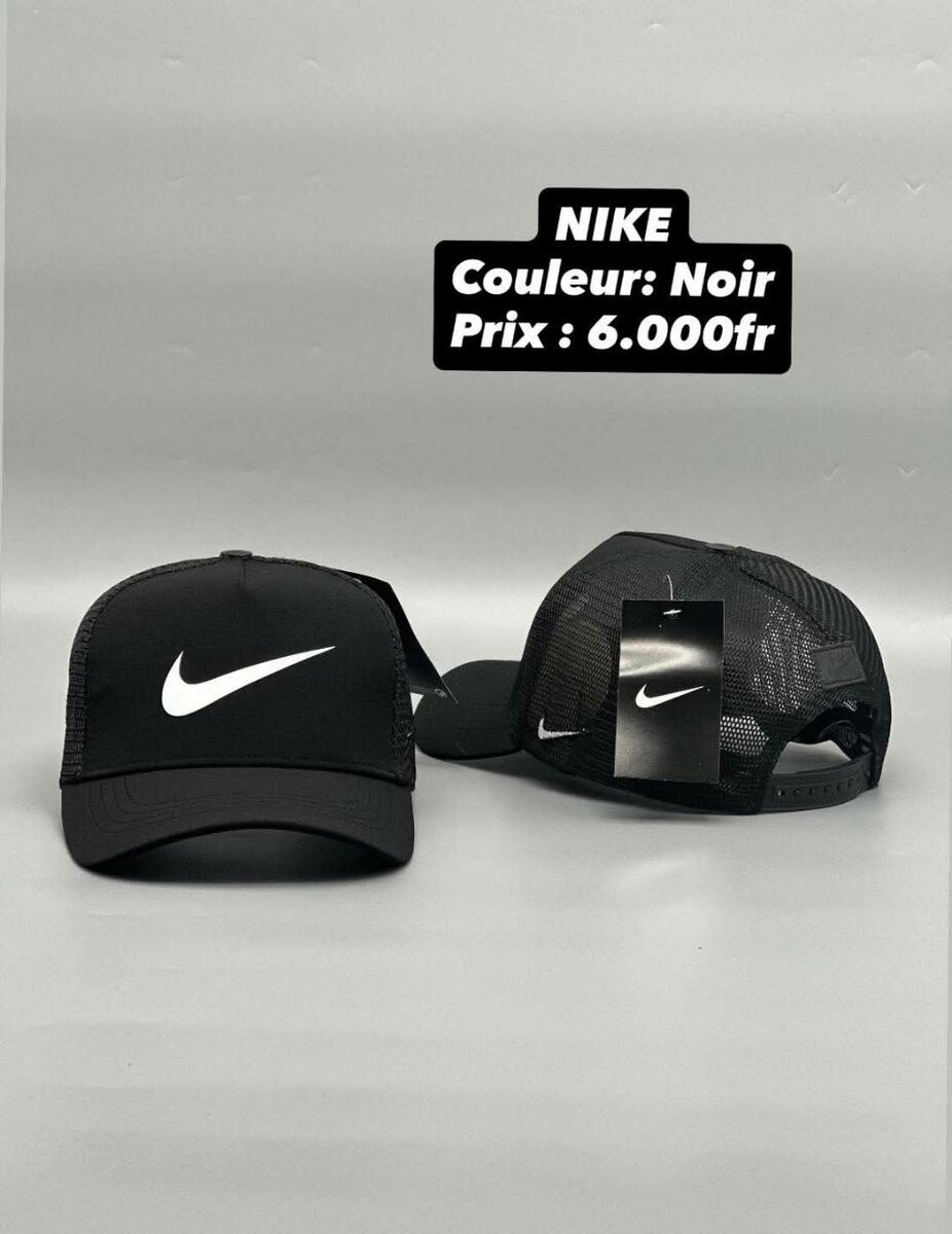 Casquette noire sportive