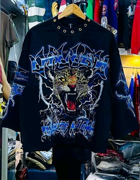 T-shirt à manches larges panthère