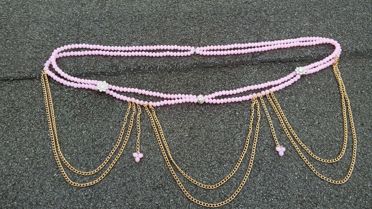 Ceinture à chaîne de hanche en perles colorées