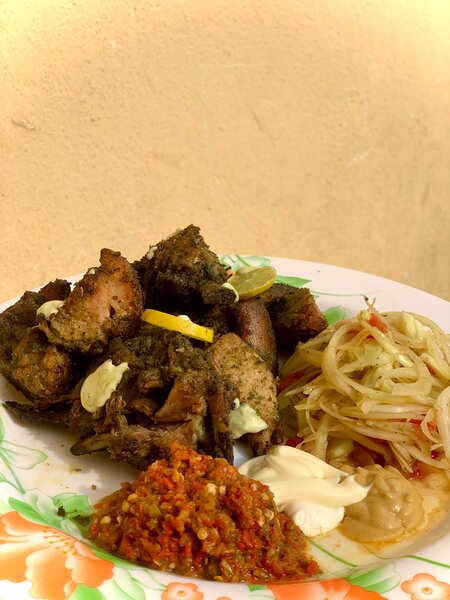 Assiette de porc braisé