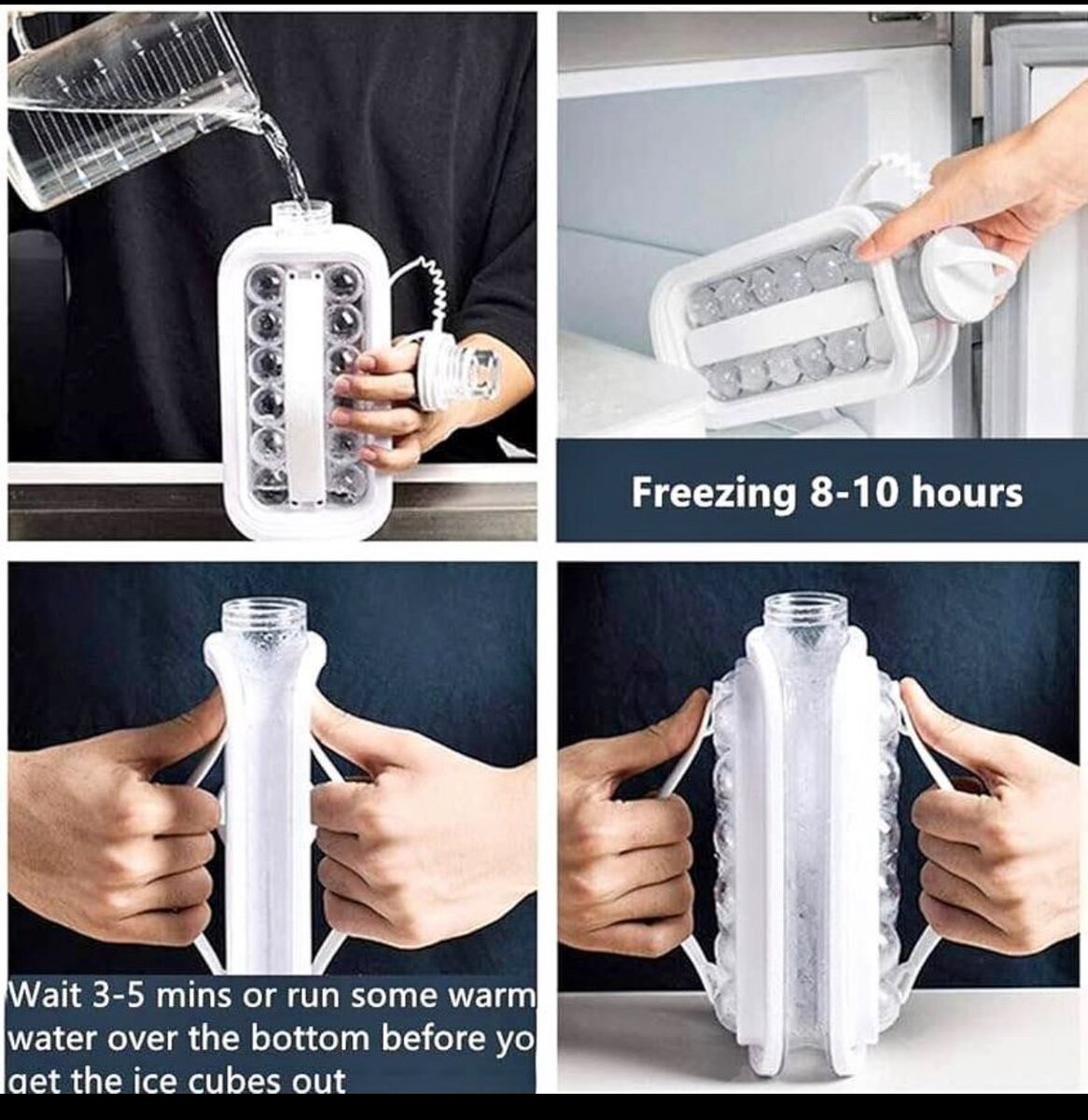 Ice cube making bottle