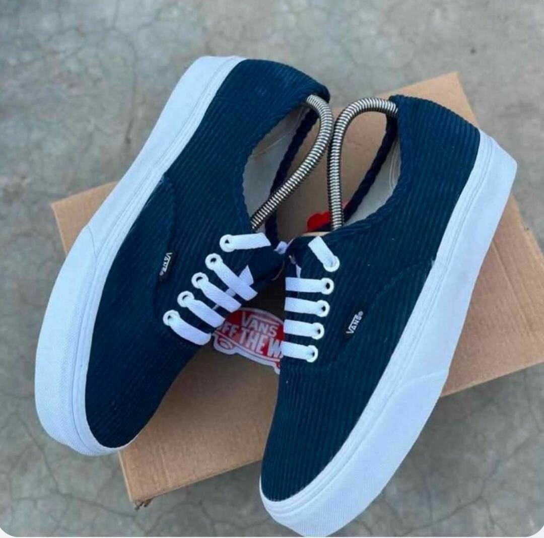 Chaussures Vans velours bleu