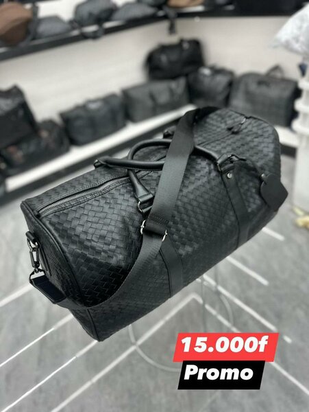 Sac de voyage tressé noir