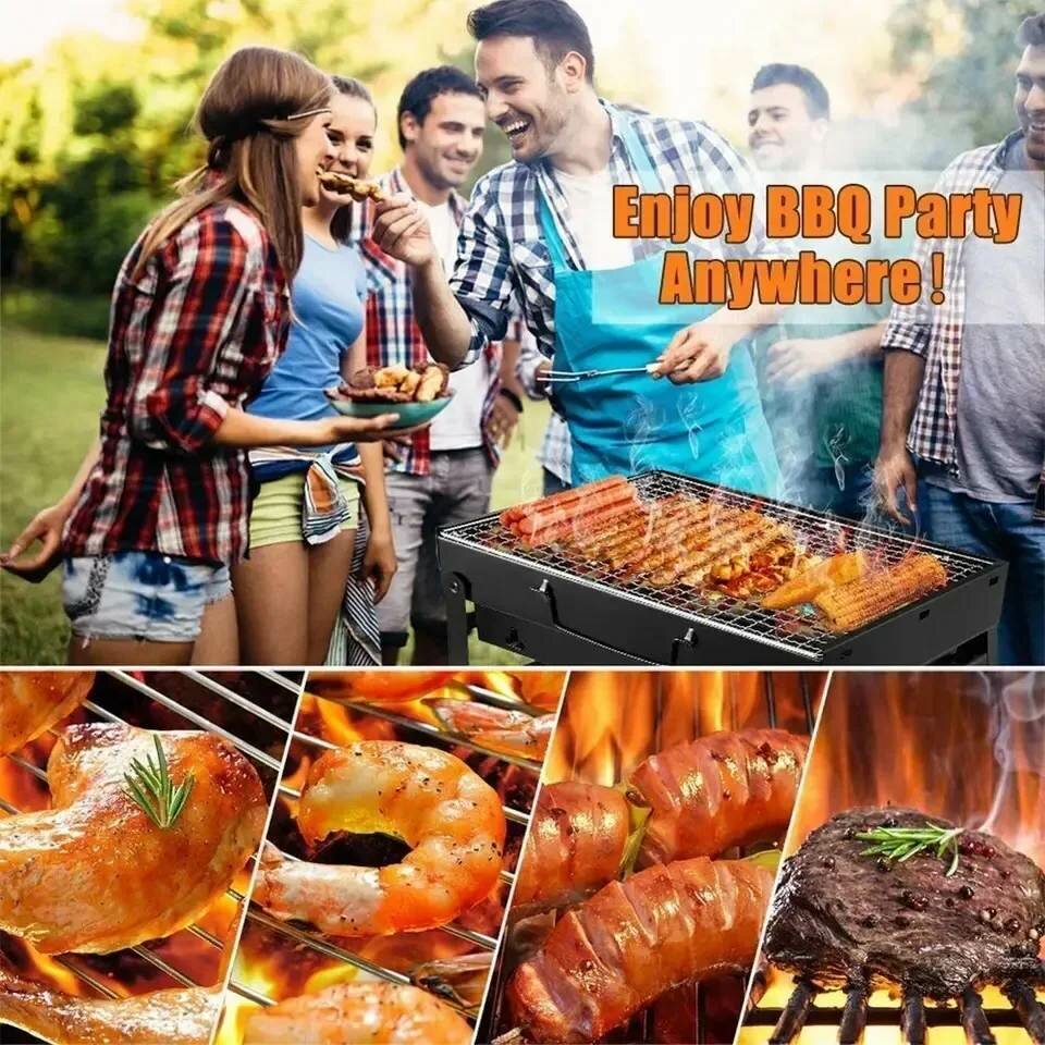 Barbecue portable grill pliant