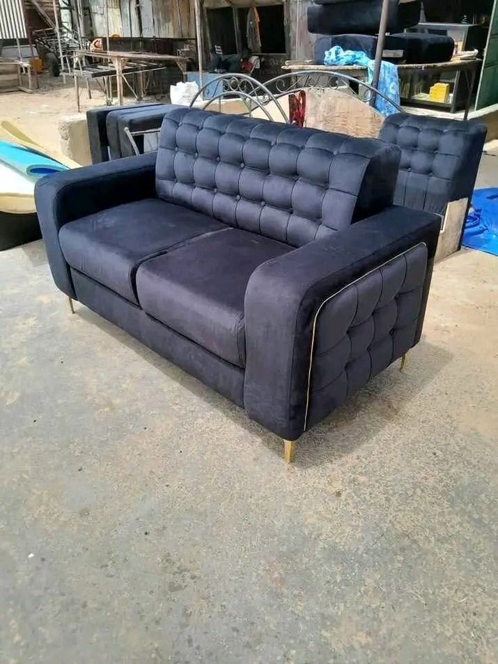 Canapé en cuir et tissu moderne