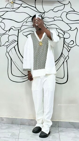 Ensemble homme kaftan et pantalon