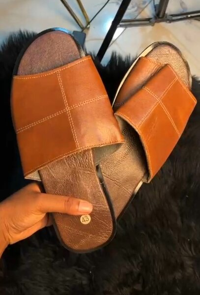 Chaussons en cuir pour hommes