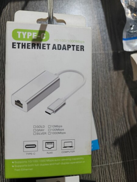 Usb c -c  cable , type c Ethernet adapter,  hp mouse