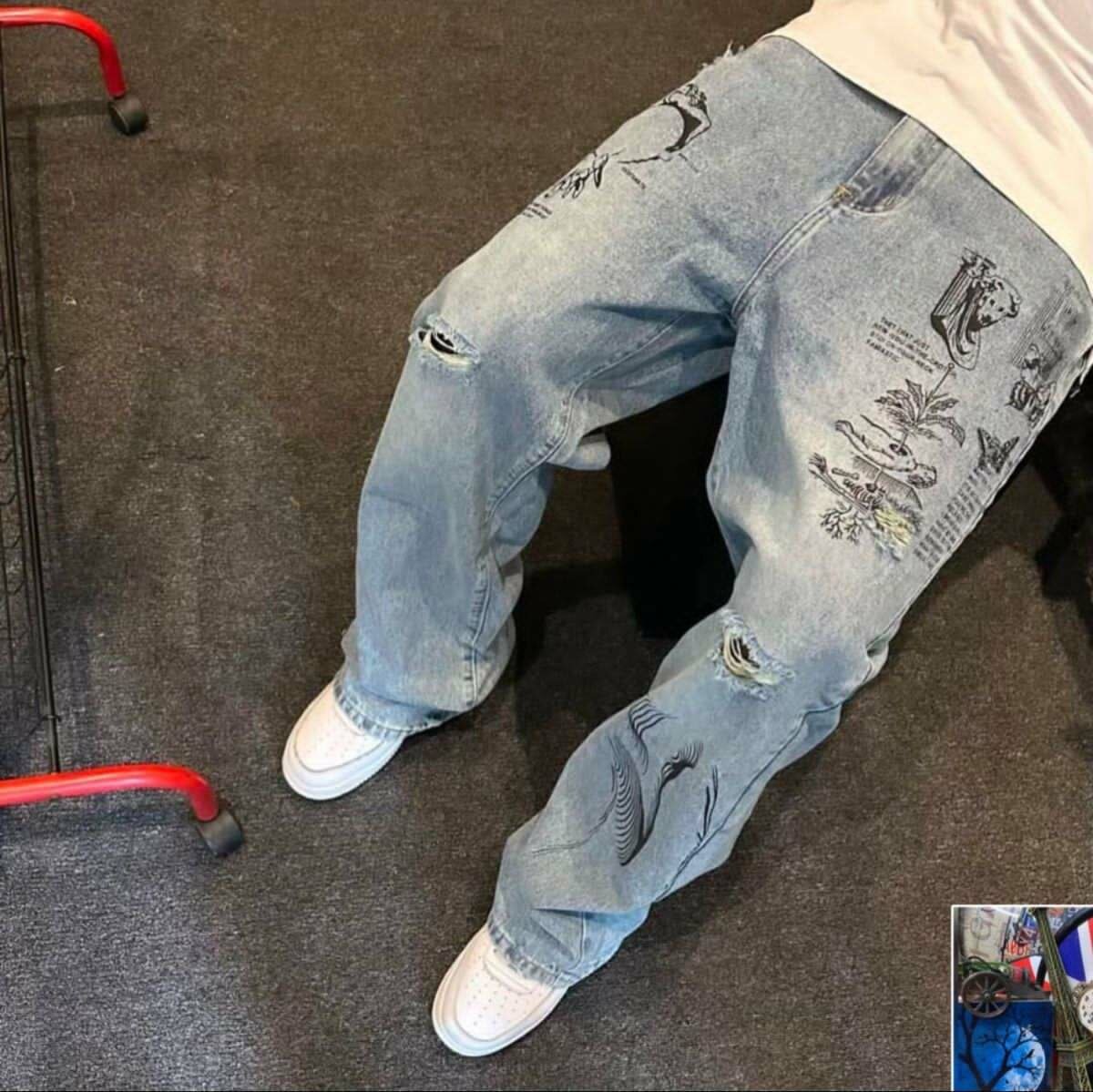 Jeans tendance avec motifs