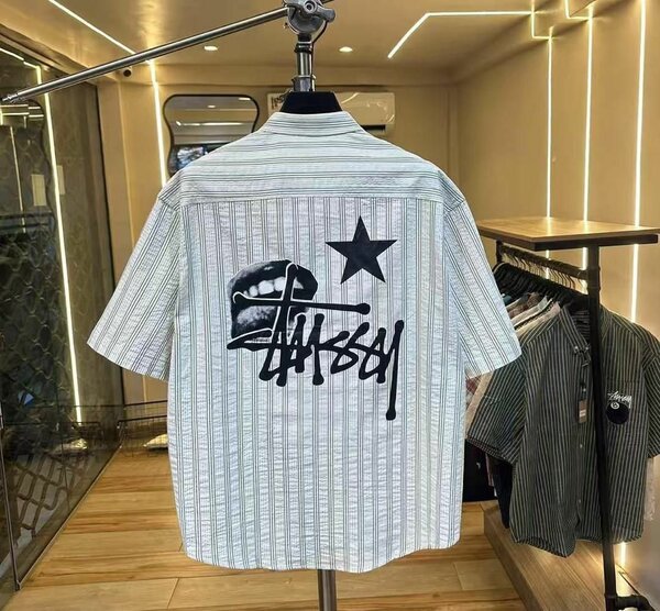 Chemise homme Stüssy blanche à manches courtes