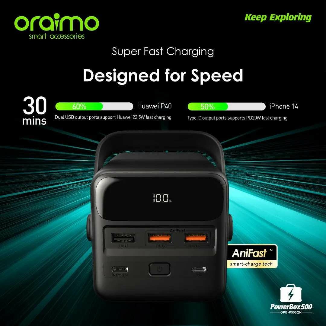 ORAIMO POWER BOX 500, 50,000 MAH 22.5 SUPER FAST
