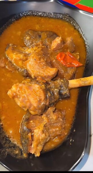 Plat mijoté de viande de cabri