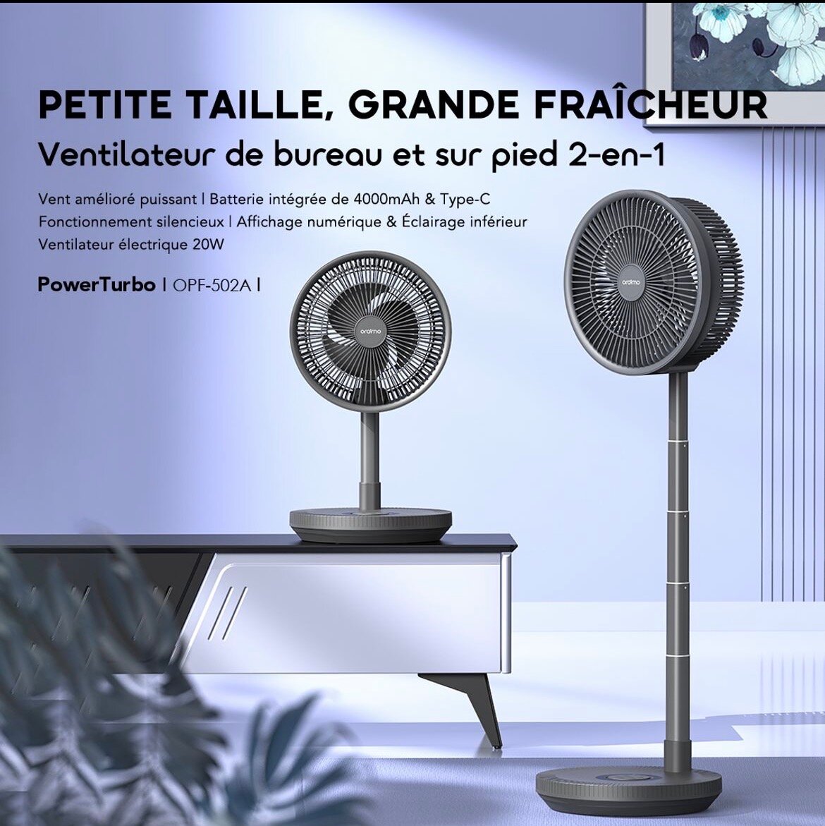 Ventilateur électrique ORAIMO 20W