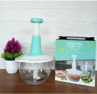 Manual Food Chopper, 1500ML Speedy Chopper with 3 Curved Stainless Steel Blades, Handheld Vegetable Chopper/Mincer/Mixer/Blender to Chop Fruits Onions/Nuts/Ginger/Herbs/Garlics