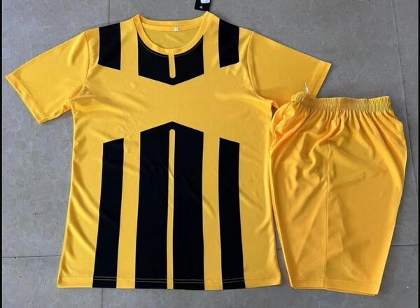 Ensemble de football jaune pour homme
