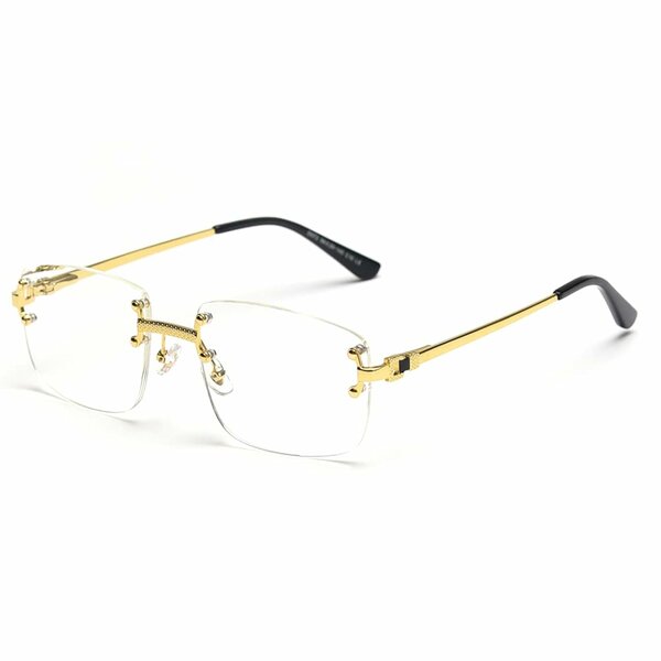 Lunettes rectangulaires dorées