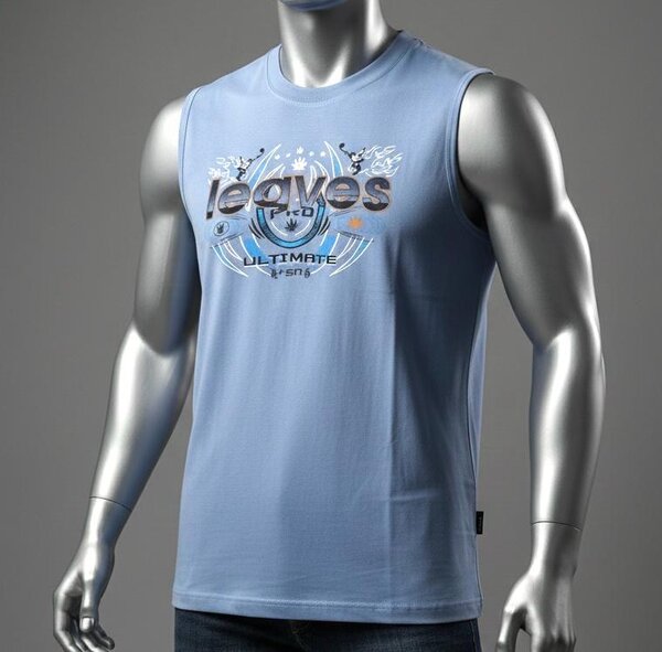 Tank top homme bleu leaves ultimate