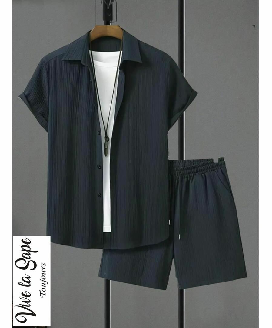 Set décontracté en lin pour hommes