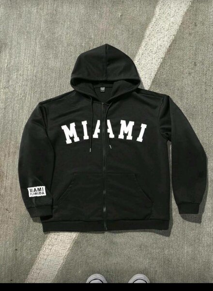 Sweat à capuche noir MIAMI