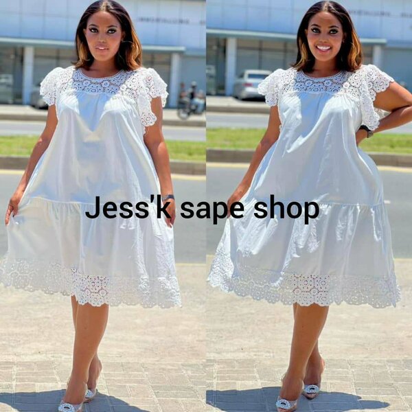 Robe d'été blanche dentelle