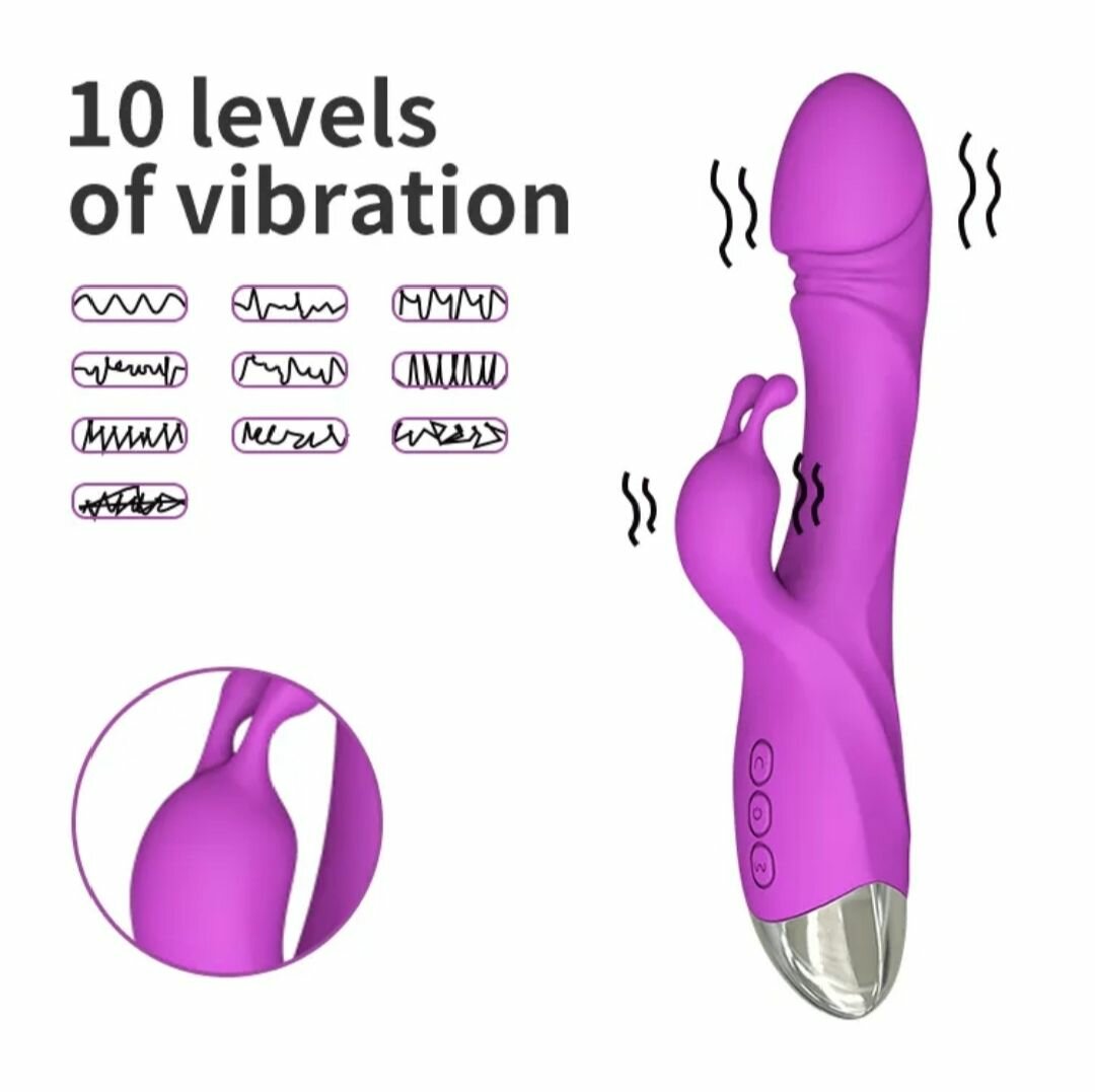 Vibromasseur lapin à 10 vitess