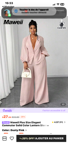 Ensemble Élégant Taille Plus