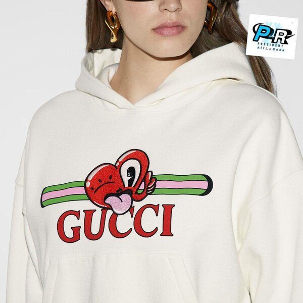 Sweat à capuche Gucci blanc élégant