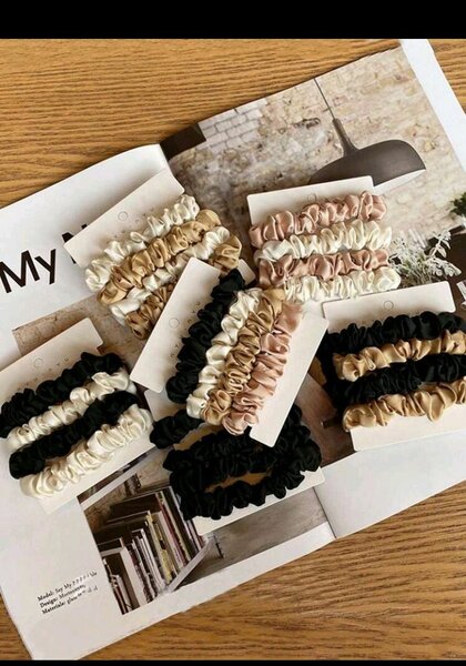 Lot de chouchous en satin élégants