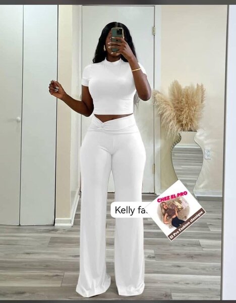 Ensemble blanc moderne femme