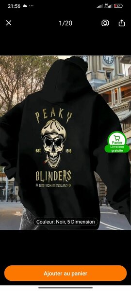 Sweat à Capuche Peaky Blinders