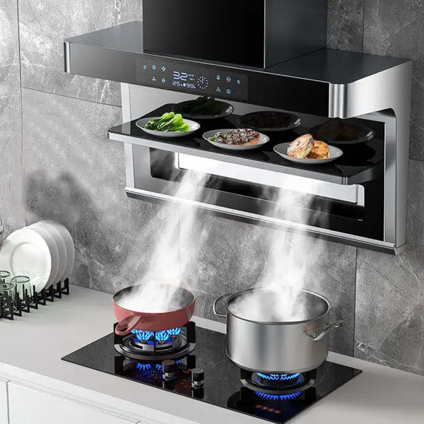 90cm double suction range hood