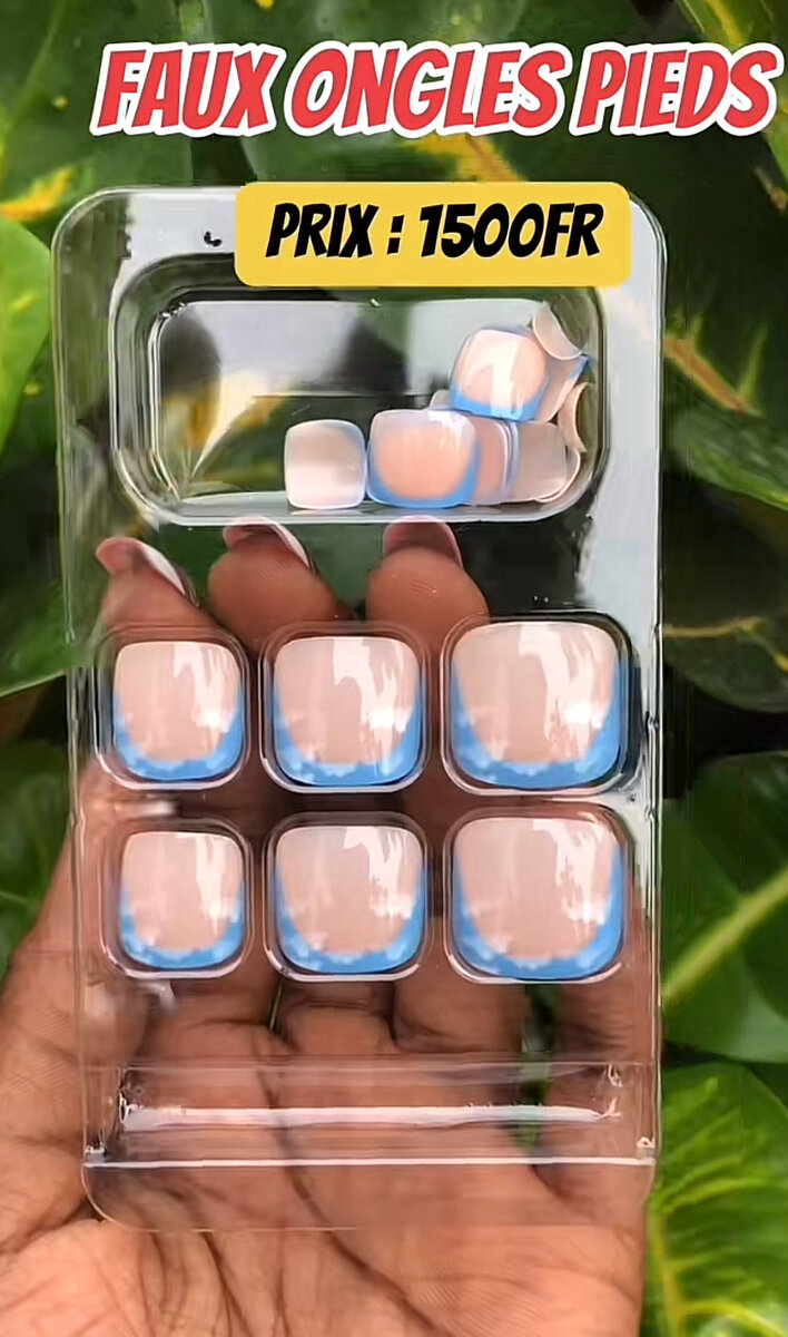 Faux ongles pieds élégants
