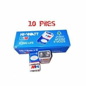 Pack de 10 piles 9V HI-WATT