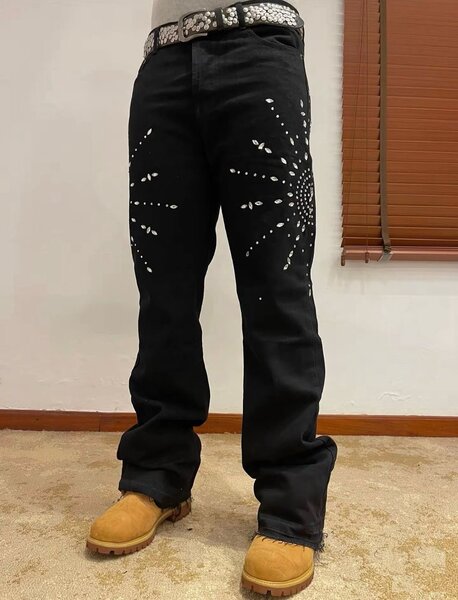 Jeans homme noir déchiré