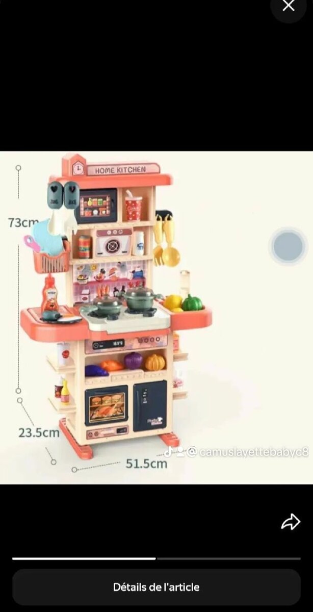 Cuisine en jouet pour enfants