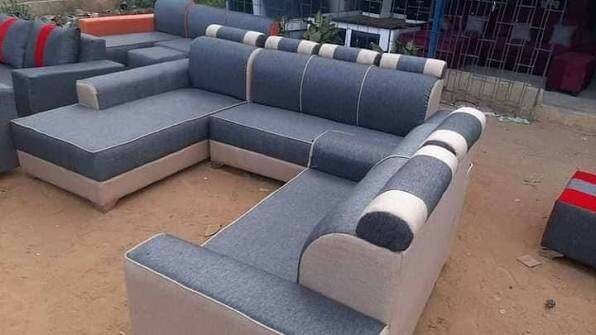 Canapé d'angle en tissu moderne