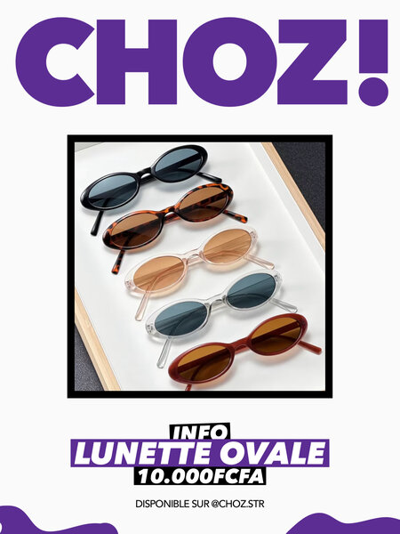 Lunettes de soleil ovales CHOZ!