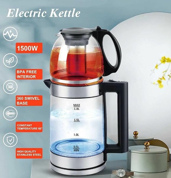 Bouilloire Électrique Inox 1500W