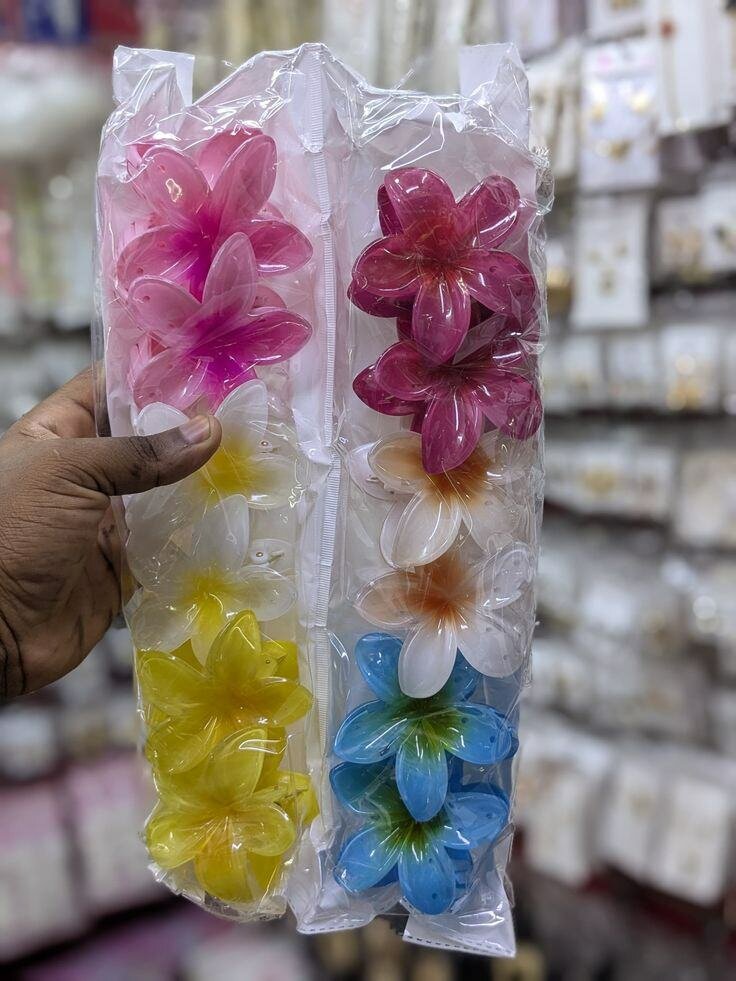 Pinces à cheveux fleurs colorées